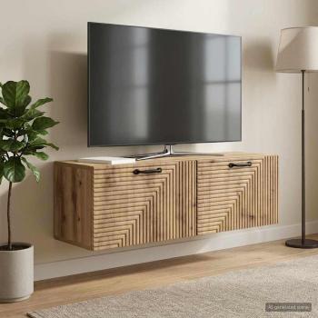 ARDEBO.de - Wandmontierter TV-Schrank 98 x 31 x 30 cm Artisan-Eiche