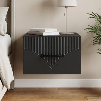 ARDEBO.de - Wandmontierter Nachttisch Schwarz 34,5 x 33 x 20 cm