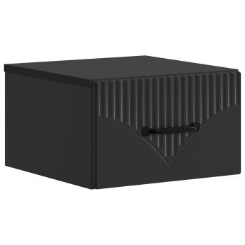 Wandmontierter Nachttisch Schwarz 34,5 x 33 x 20 cm