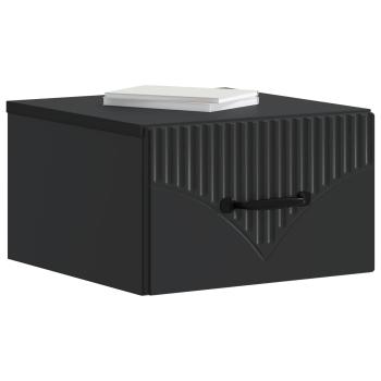 Wandmontierter Nachttisch Schwarz 34,5 x 33 x 20 cm