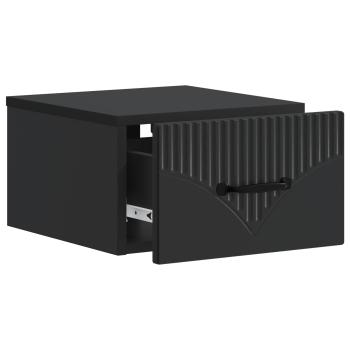 Wandmontierter Nachttisch Schwarz 34,5 x 33 x 20 cm
