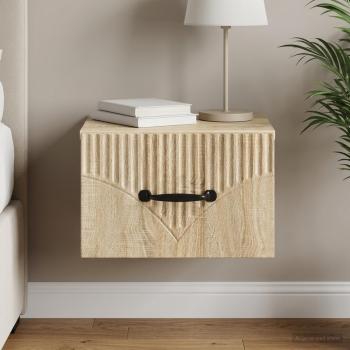 ARDEBO.de - Wandmontierter Nachttisch Sonoma-Eiche 34,5 x 33 x 20 cm