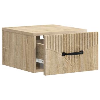 Wandmontierter Nachttisch Sonoma-Eiche 34,5 x 33 x 20 cm