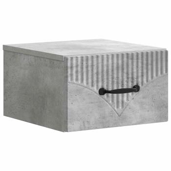 Wandmontierter Nachttisch Betongrau 34,5 x 33 x 20 cm