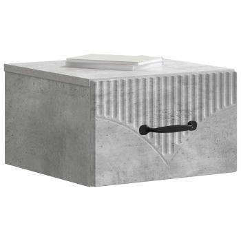Wandmontierter Nachttisch Betongrau 34,5 x 33 x 20 cm