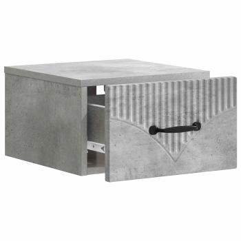 Wandmontierter Nachttisch Betongrau 34,5 x 33 x 20 cm