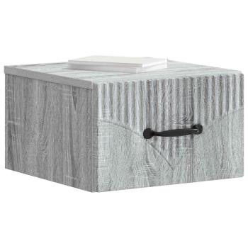 Wandmontierter Nachttisch Graues Sonoma 34,5 x 33 x 20 cm