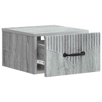 Wandmontierter Nachttisch Graues Sonoma 34,5 x 33 x 20 cm