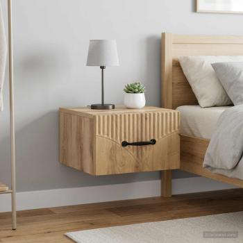 Wandmontierter Nachttisch 2 stk. Artisan-Eiche