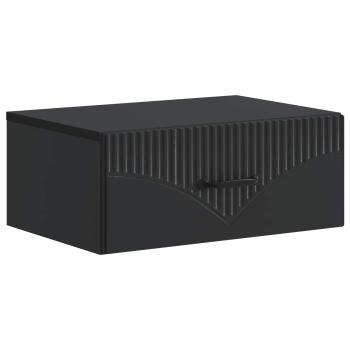 Wandmontierter Nachttisch Schwarz 49 x 34,5 x 20 cm