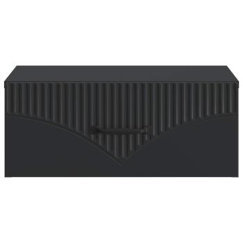 Wandmontierter Nachttisch Schwarz 49 x 34,5 x 20 cm