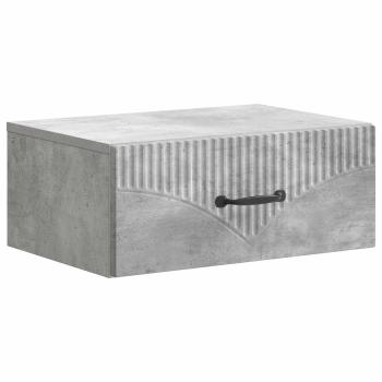 Wandmontierter Nachttisch Betongrau 49 x 34,5 x 20 cm
