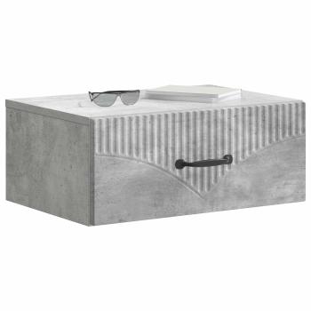 Wandmontierter Nachttisch Betongrau 49 x 34,5 x 20 cm
