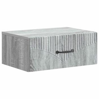 Wandmontierter Nachttisch Graues Sonoma 49 x 34,5 x 20 cm
