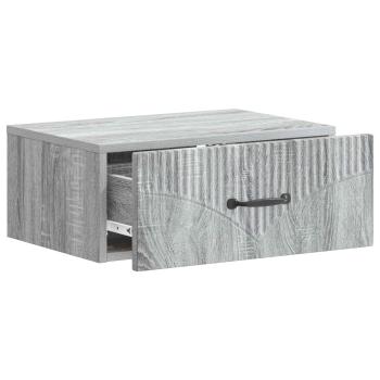 Wandmontierter Nachttisch Graues Sonoma 49 x 34,5 x 20 cm