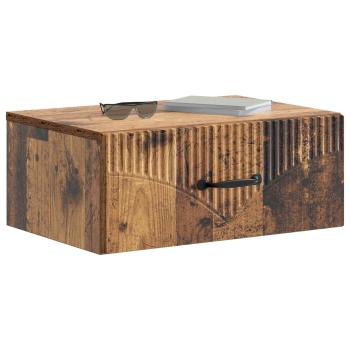 Wandmontierter Nachttisch 2 stk. Altholz 49 x 34,5 x 20 cm