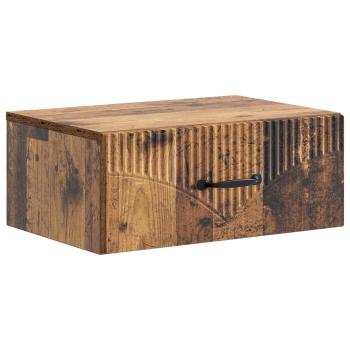 Wandmontierter Nachttisch 2 stk. Altholz 49 x 34,5 x 20 cm