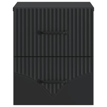 Wandmontierter Nachttisch Schwarz 34,5 x 33 x 40 cm