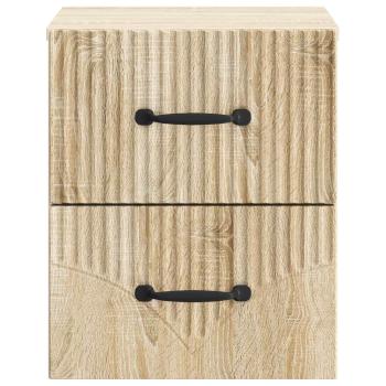 Wandmontierter Nachttisch Sonoma-Eiche 34,5 x 33 x 40 cm