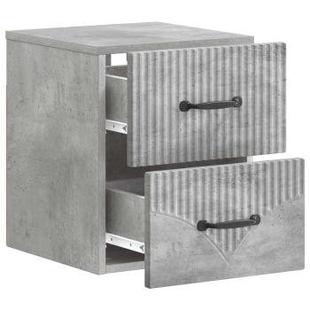 Wandmontierter Nachttisch Betongrau 34,5 x 33 x 40 cm