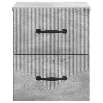 Wandmontierter Nachttisch Betongrau 34,5 x 33 x 40 cm