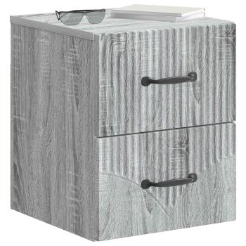 Wandmontierter Nachttisch Graues Sonoma 34,5 x 33 x 40 cm