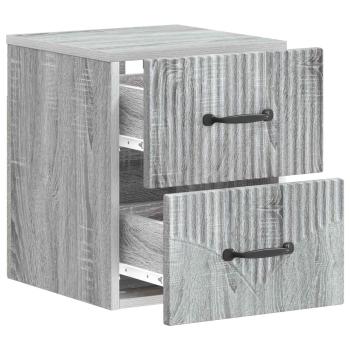 Wandmontierter Nachttisch Graues Sonoma 34,5 x 33 x 40 cm