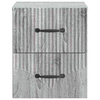 Wandmontierter Nachttisch Graues Sonoma 34,5 x 33 x 40 cm