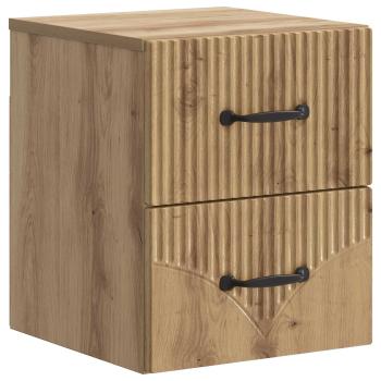 Wandmontierter Nachttisch 2 stk. Artisan-Eiche