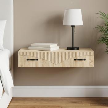ARDEBO.de - Wandmontierter Beistelltisch 87,5 x 34,5 x 17 cm Holzwerkstoff