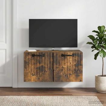 Wandmontierter TV-Schrank Geräucherte Eiche 59,5 x 41 x 30 cm