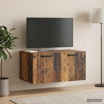 ARDEBO.de - Wandmontierter TV-Schrank Altholz 59,5 x 41 x 30 cm