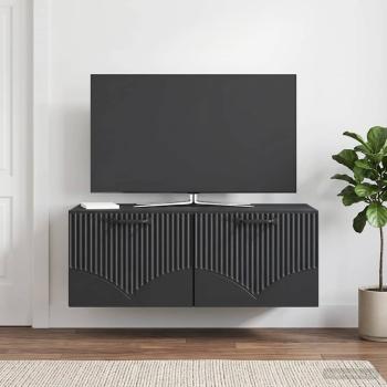 ARDEBO.de - Wandmontierter TV-Schrank Schwarz 78,5 x 41 x 30 cm
