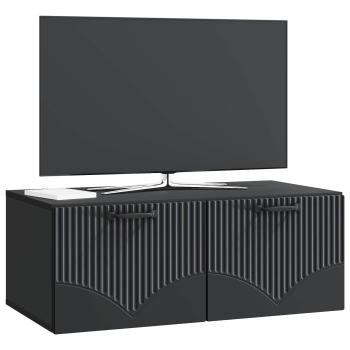 Wandmontierter TV-Schrank Schwarz 78,5 x 41 x 30 cm