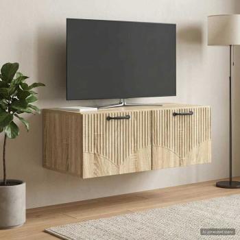 ARDEBO.de - Wandmontierter TV-Schrank Sonoma-Eiche 78,5 x 41 x 30 cm
