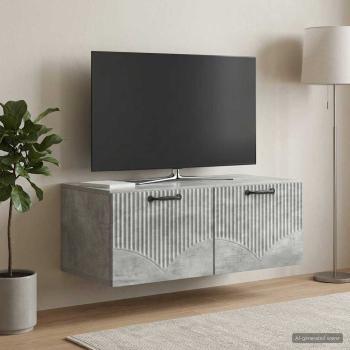 Wandmontierter TV-Schrank Betongrau 78,5 x 41 x 30 cm