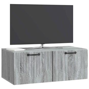 Wandmontierter TV-Schrank Graues Sonoma 78,5 x 41 x 30 cm