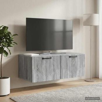 Wandmontierter TV-Schrank Graues Sonoma 78,5 x 41 x 30 cm