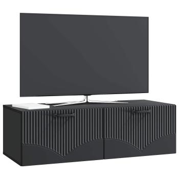 Wandmontierter TV-Schrank Schwarz 98 x 41 x 30 cm Holzwerkstoff