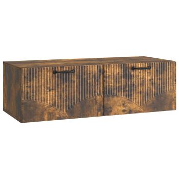 Wandmontierter TV-Schrank Geräucherte Eiche 98 x 41 x 30 cm