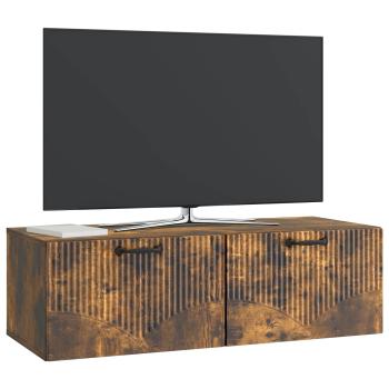 Wandmontierter TV-Schrank Geräucherte Eiche 98 x 41 x 30 cm