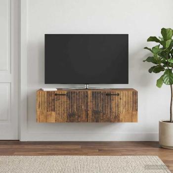 ARDEBO.de - Wandmontierter TV-Schrank Altholz 98 x 41 x 30 cm Holzwerkstoff