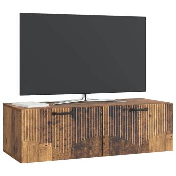 Wandmontierter TV-Schrank Altholz 98 x 41 x 30 cm Holzwerkstoff
