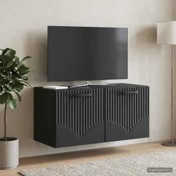 ARDEBO.de - Wandmontierter TV-Schrank Schwarz 59,5 x 31 x 30 cm