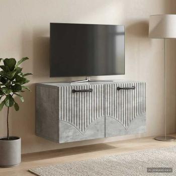 ARDEBO.de - Wandmontierter TV-Schrank Betongrau 59,5 x 31 x 30 cm