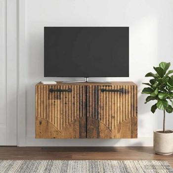 ARDEBO.de - Wandmontierter TV-Schrank Altholz 59,5 x 31 x 30 cm