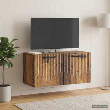 Wandmontierter TV-Schrank Altholz 59,5 x 31 x 30 cm