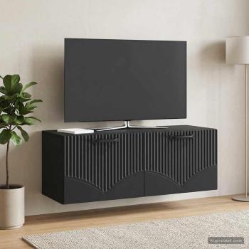 ARDEBO.de - Wandmontierter TV-Schrank Schwarz 78,5 x 31 x 30 cm