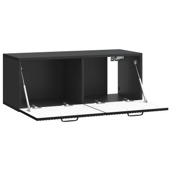Wandmontierter TV-Schrank Schwarz 78,5 x 31 x 30 cm