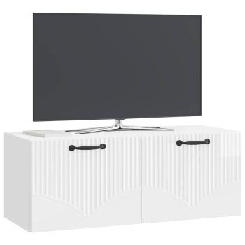 Wandmontierter TV-Schrank Hochglanz Weiß 78,5 x 31 x 30 cm